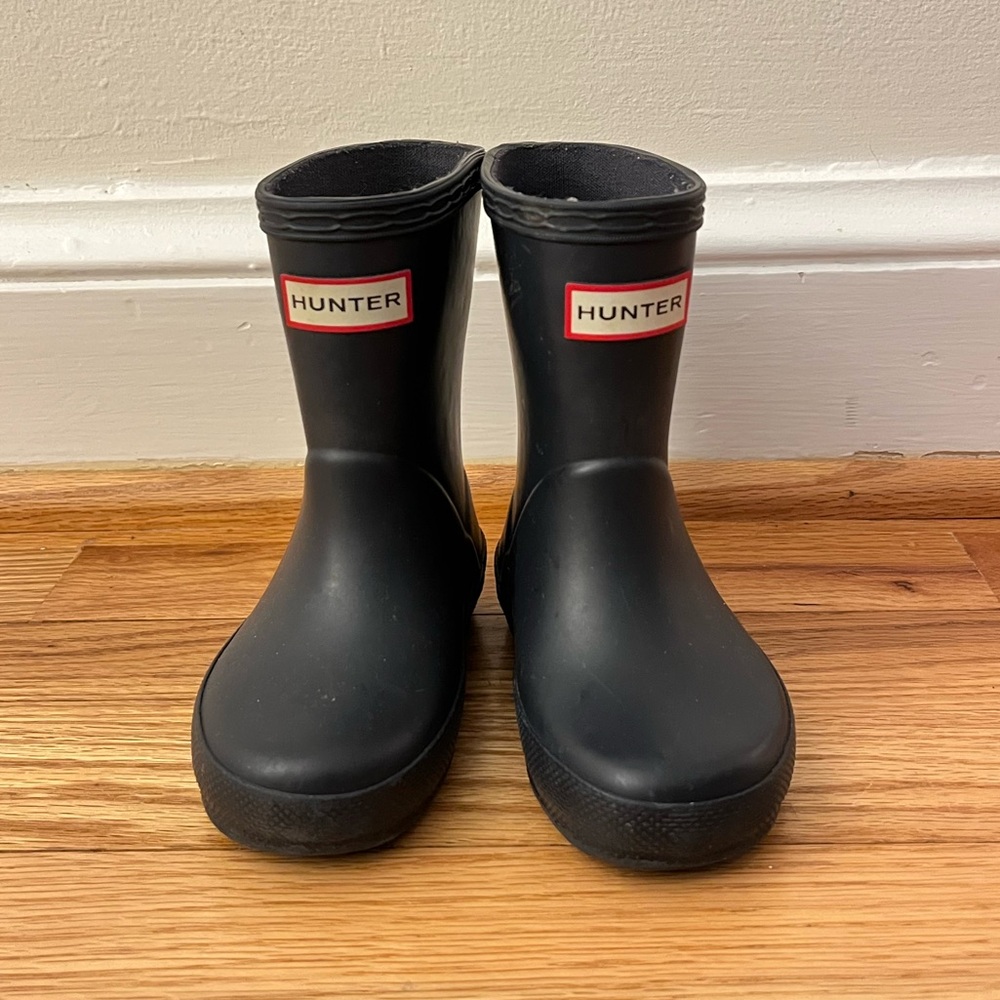 Kids Hunter Boots Navy Blue Size 5